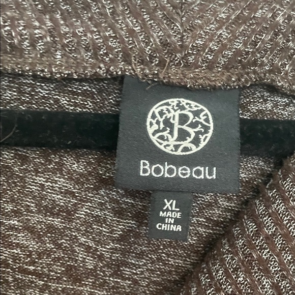 NWOT! Bobeau Off-Shoulder Dark Brown Sweater XL - Picture 4 of 5